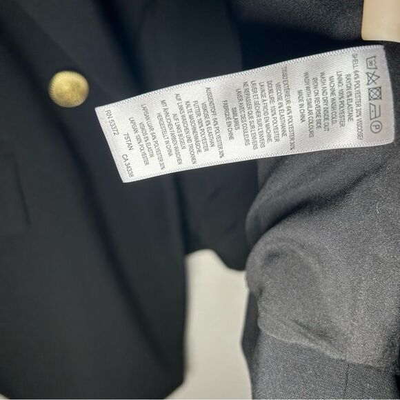 French connection black with gold accent blazer women’s size small 6 - Picture 11 of 11